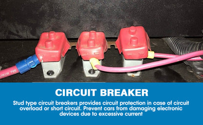 GLOSO E518 Stud Type Lengthwise Bracket Circuit Breaker Auto Reset (T1) (5A-50A)
