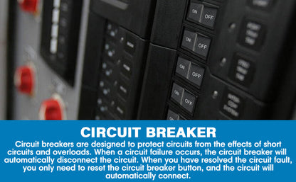 GLOSO A Type Hydraulic Magnetic Single Pole Circuit Breaker AC/DC Manual Reset Flat Rocker A1P
