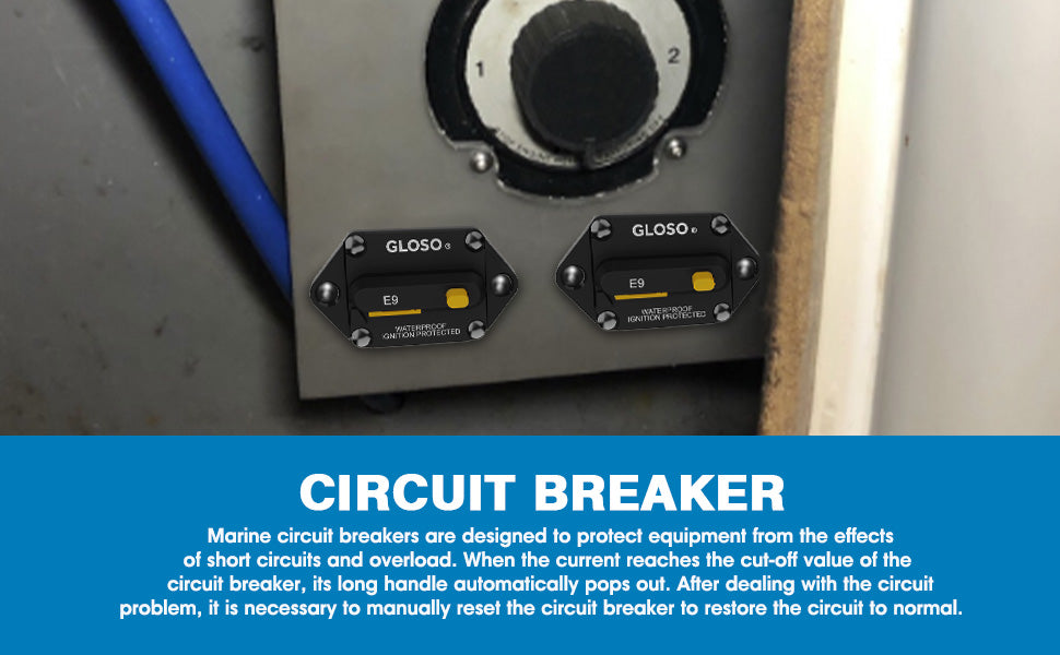 GLOSO E9F Circuit Breaker 90° Panel Mount