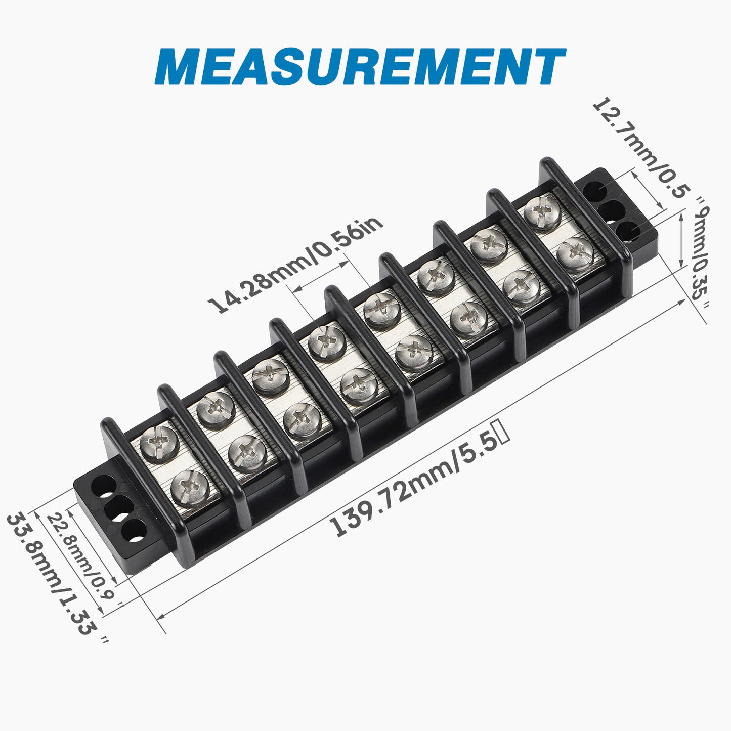 GLOSO Marine Grade Double Row Stainless Terminal Block