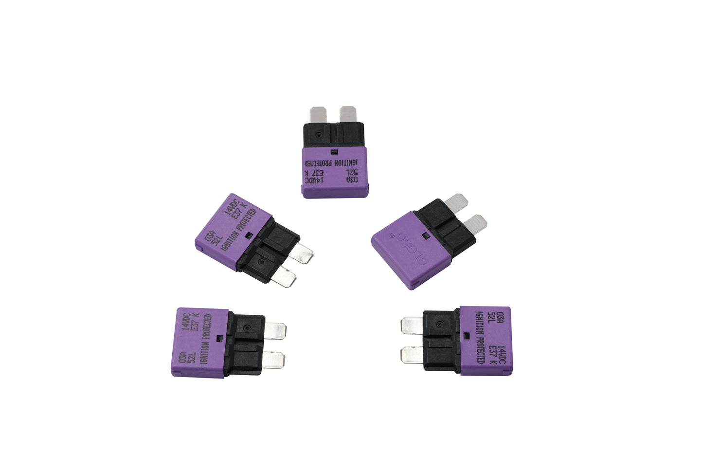 GLOSO E37 Auto (T1) Reset Low Profile ATC/ATO Circuit Breaker (3A-30A)