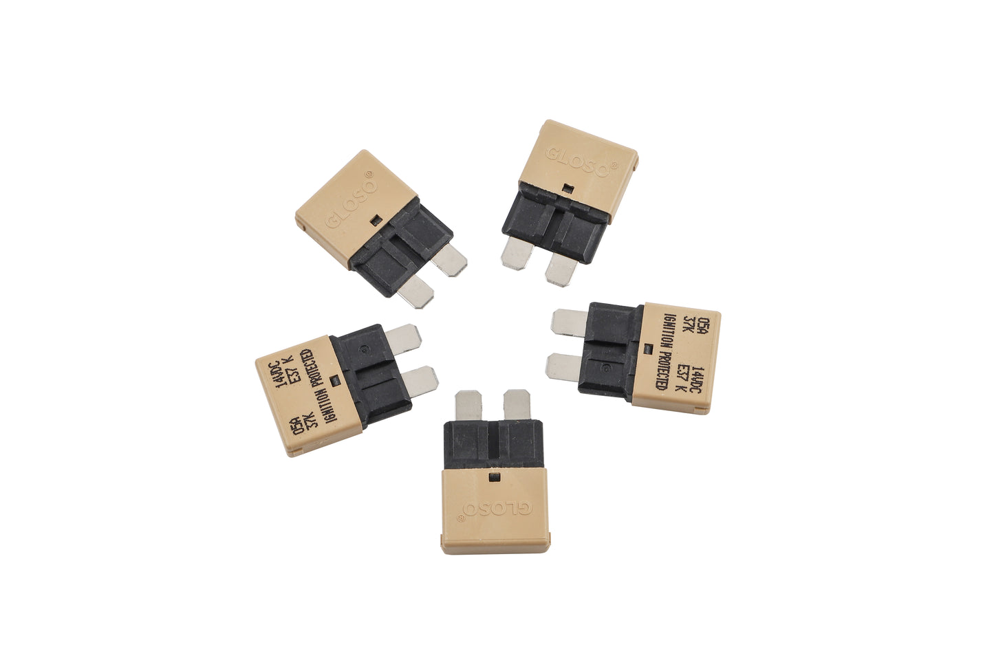 GLOSO E37 Auto (T1) Reset Low Profile ATC/ATO Circuit Breaker (3A-30A)