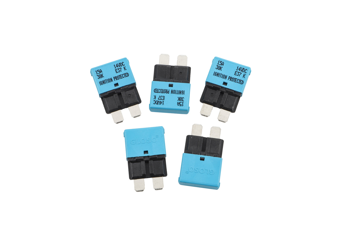 GLOSO E37 Auto (T1) Reset Low Profile ATC/ATO Circuit Breaker (3A-30A)