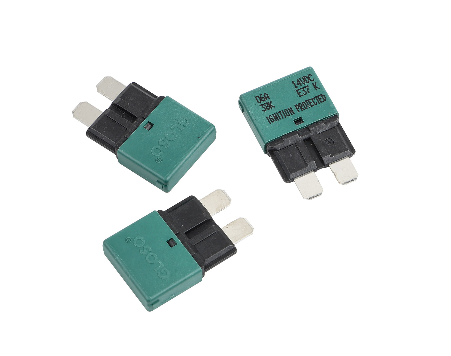 GLOSO E37 Auto (T1) Reset Low Profile ATC/ATO Circuit Breakers Fuse 3 Pack (3A-30A)