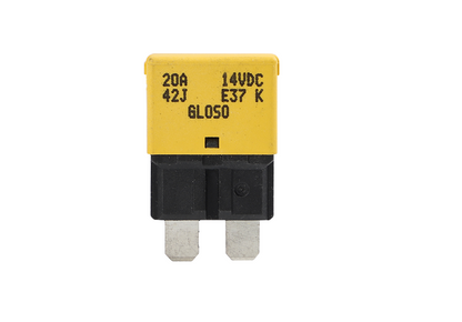 GLOSO E37 Auto (T1) Reset Low Profile ATC/ATO Circuit Breakers Fuse 1 Pack (3A-30A)