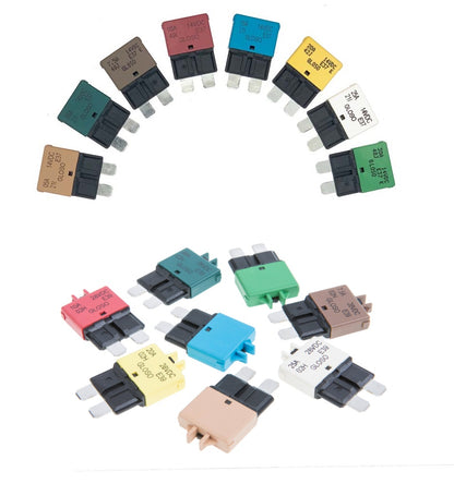GLOSO E37 Auto (T1) Reset Low Profile ATC/ATO Circuit Breakers Fuse 1 Pack (3A-30A)