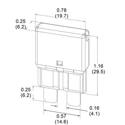 GLOSO E37 Auto (T1) Reset Low Profile ATC/ATO Circuit Breakers Fuse 3 Pack (3A-30A)