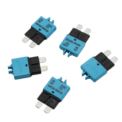 GLOSO E39 Manual (T3) Reset Low Profile ATC/ATO Circuit Breakers Fuse 5 Pack (3A-30A)