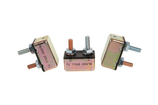GLOSO E511 Auto (T1) Reset Stud Type Circuit Breakers, No Bracket 3 Pack (5A-50A)