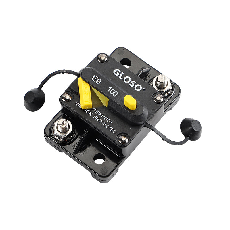 E99 90A GLOSO Breaker Standard Surface Mount 1/4" Diagonal Stud Waterproof Ip67 Marine Rv Truck Hi Amp Circuit Breaker 90a